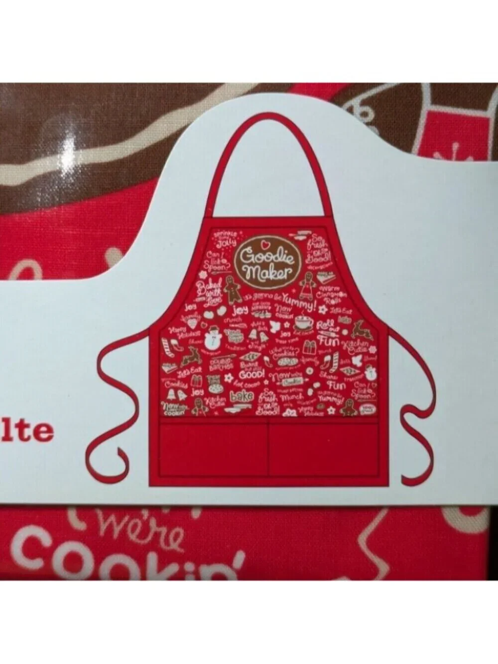 Hallmark Christmas Goodie Maker Taker Holiday Aprons Adult Child Baking Coated